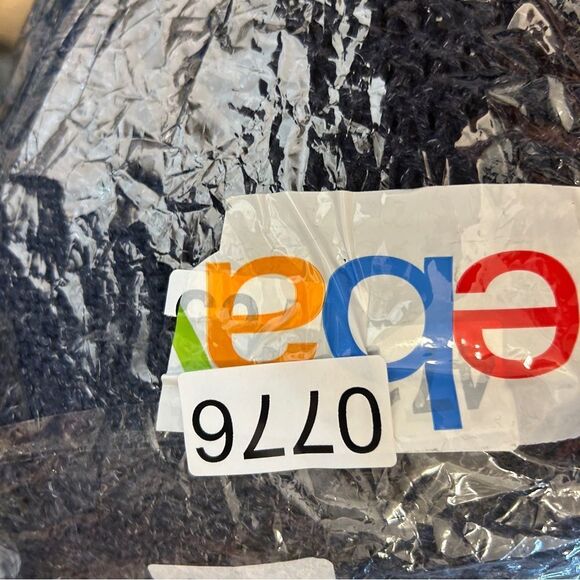 LAUREN RALPH LAUREN JEANS SWEATER LADIES PONCHO S/M BLUE FRINGE EVERYDAY CASUAL - Picture 9 of 10